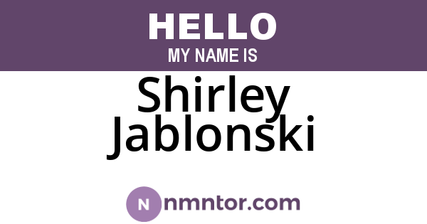 Shirley Jablonski