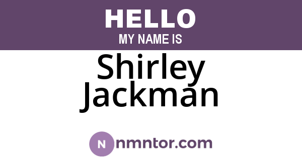 Shirley Jackman