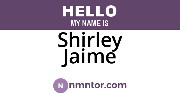 Shirley Jaime