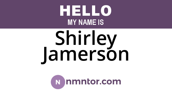 Shirley Jamerson