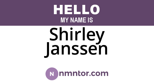 Shirley Janssen
