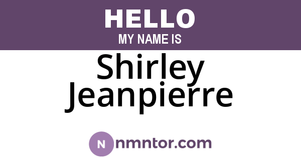 Shirley Jeanpierre
