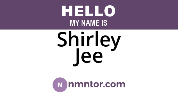 Shirley Jee