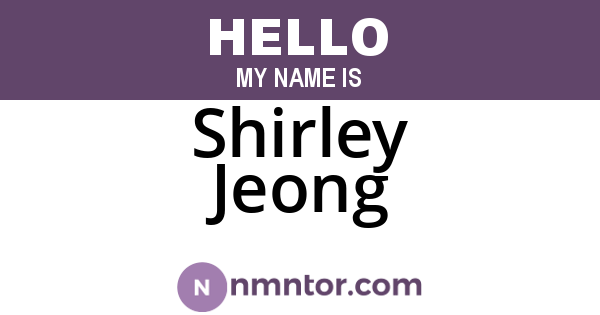 Shirley Jeong