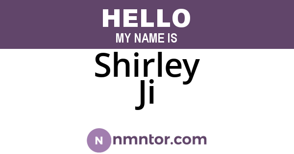 Shirley Ji