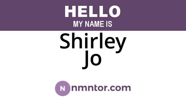 Shirley Jo