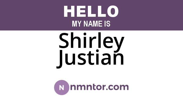 Shirley Justian