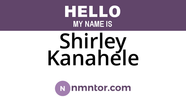Shirley Kanahele