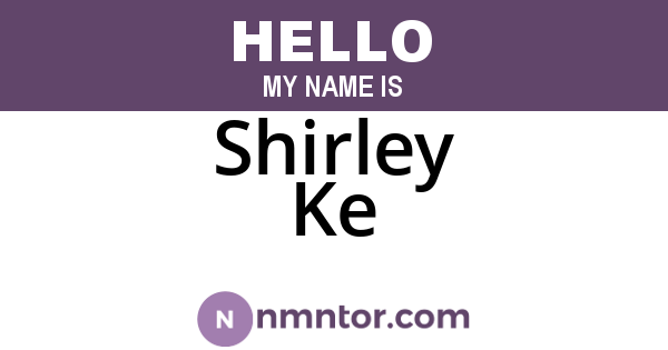 Shirley Ke