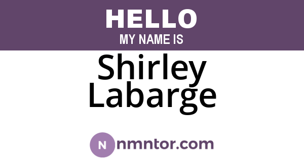 Shirley Labarge