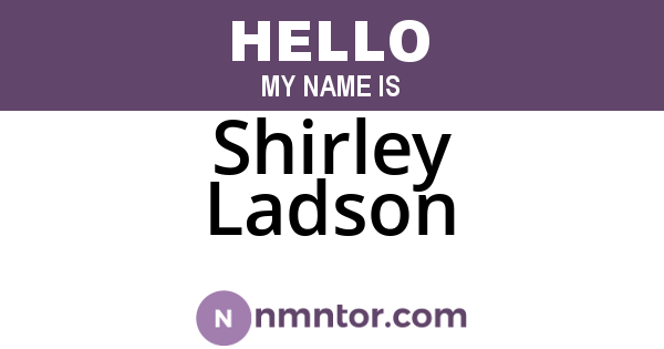 Shirley Ladson