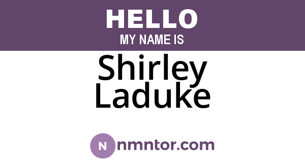 Shirley Laduke