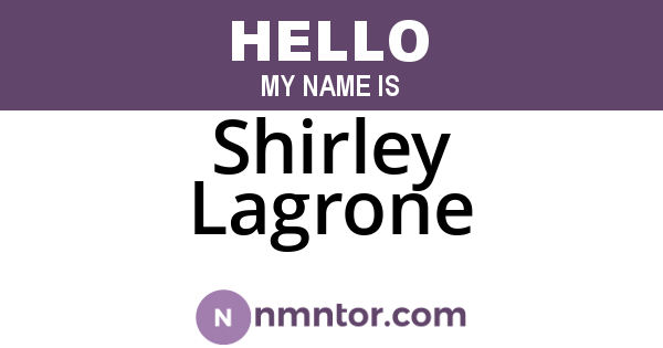 Shirley Lagrone