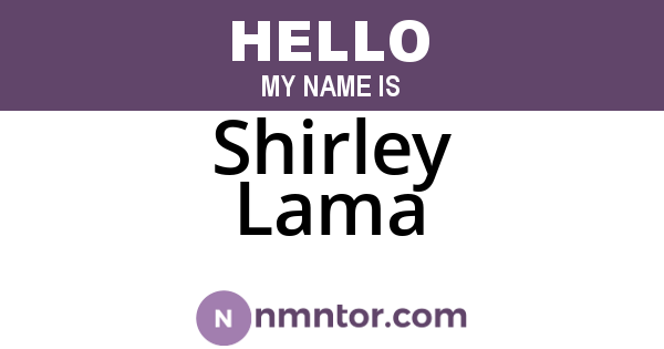 Shirley Lama