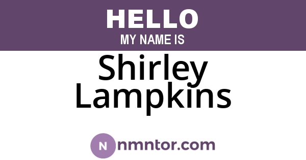Shirley Lampkins