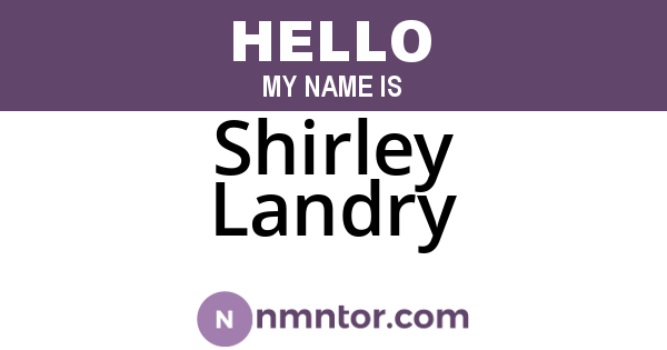Shirley Landry