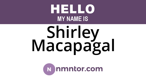 Shirley Macapagal