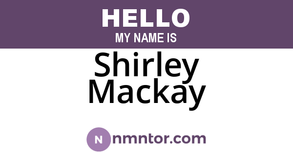 Shirley Mackay