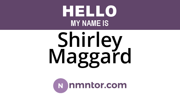Shirley Maggard