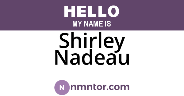 Shirley Nadeau