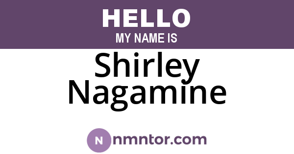 Shirley Nagamine