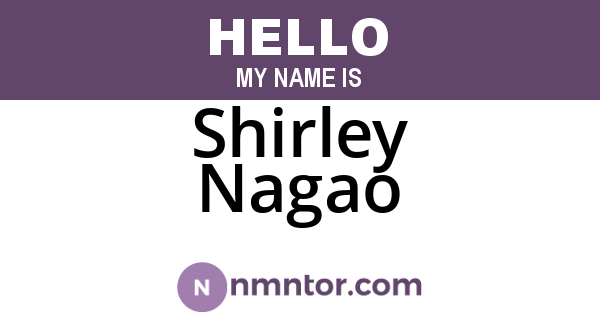 Shirley Nagao
