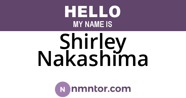Shirley Nakashima