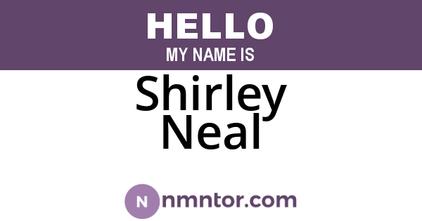 Shirley Neal