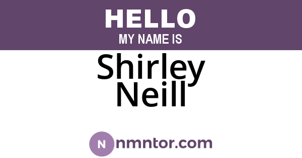 Shirley Neill
