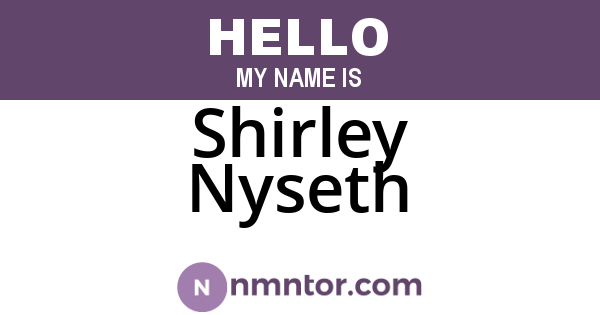 Shirley Nyseth