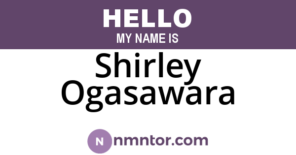 Shirley Ogasawara