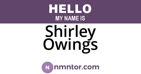 Shirley Owings