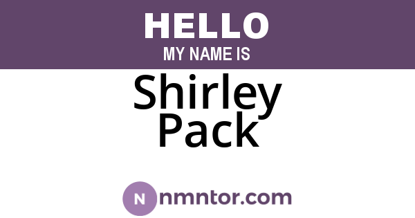 Shirley Pack