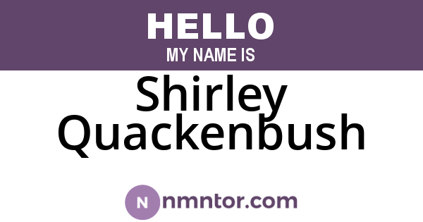 Shirley Quackenbush