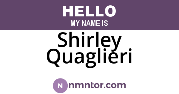 Shirley Quaglieri