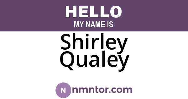 Shirley Qualey