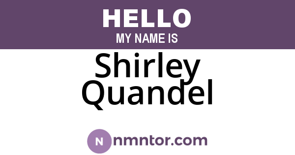Shirley Quandel