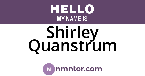 Shirley Quanstrum