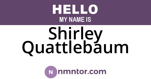 Shirley Quattlebaum