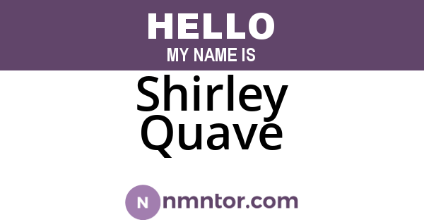 Shirley Quave