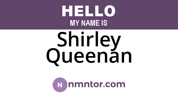 Shirley Queenan