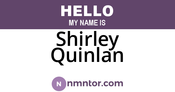 Shirley Quinlan