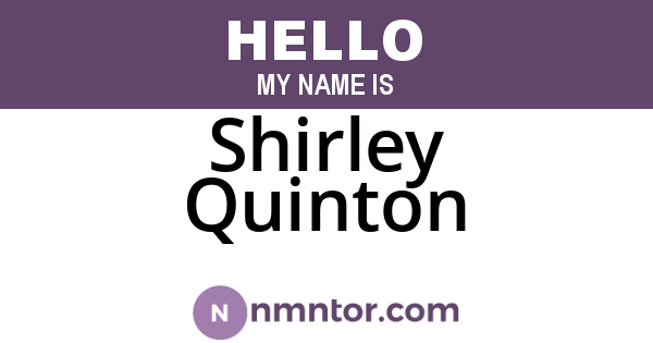 Shirley Quinton