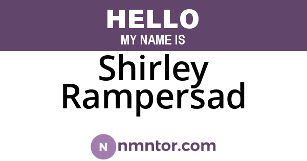 Shirley Rampersad