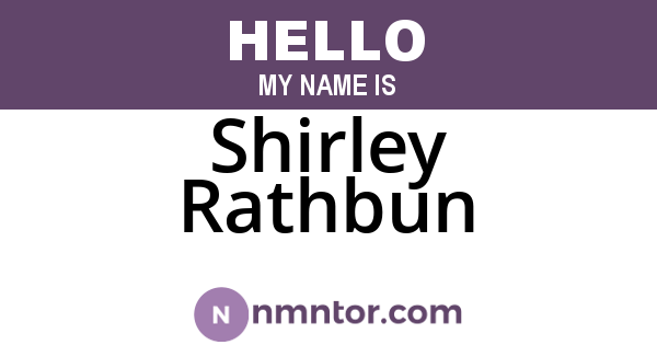 Shirley Rathbun