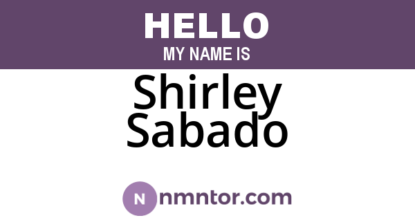 Shirley Sabado
