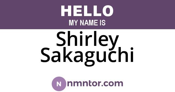 Shirley Sakaguchi