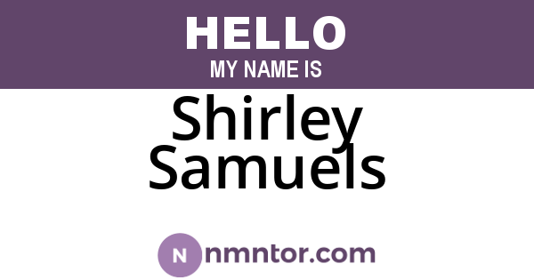 Shirley Samuels