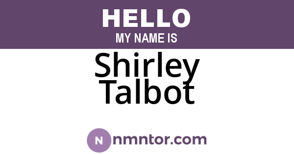 Shirley Talbot