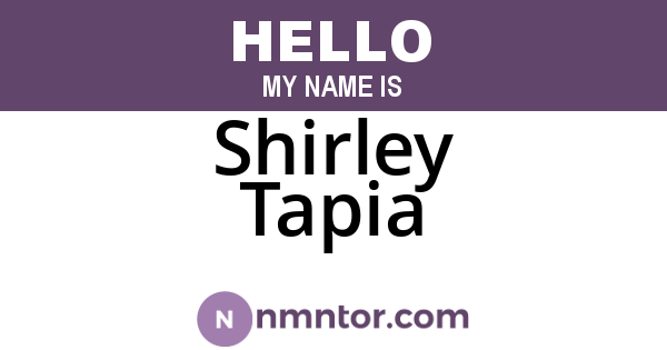 Shirley Tapia